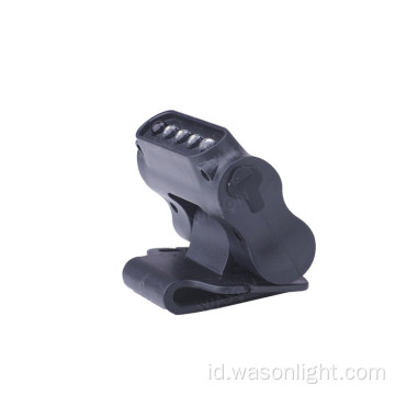 Isi ulang 3 * LED Clip On Hat Cap kepala Light